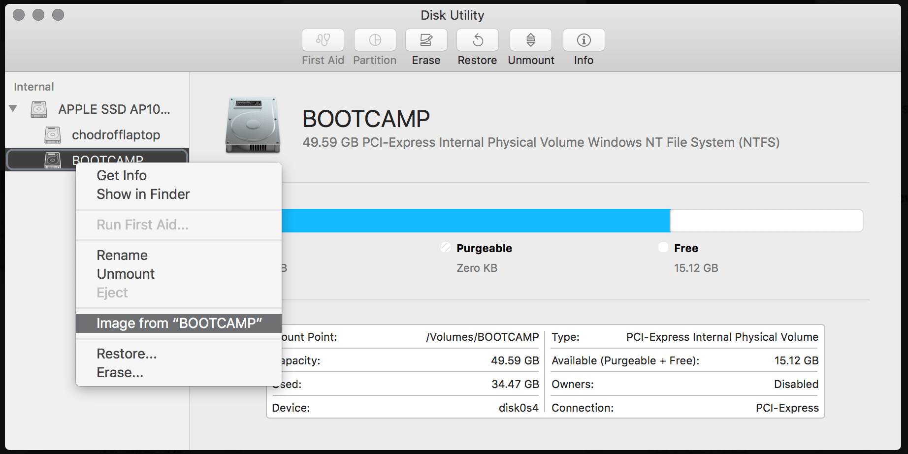 boot camp utility for mac